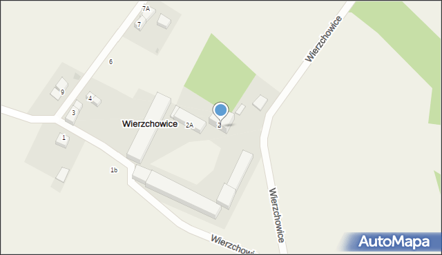 Wierzchowice, Wierzchowice, 2B, mapa Wierzchowice