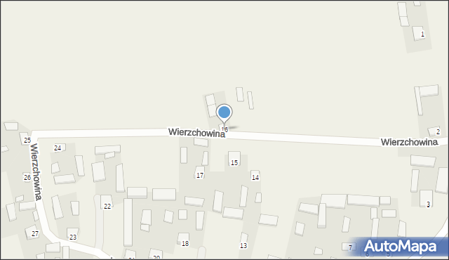 Wierzchowina, Wierzchowina, 16, mapa Wierzchowina