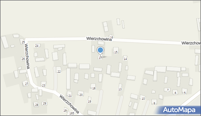 Wierzchowina, Wierzchowina, 17, mapa Wierzchowina