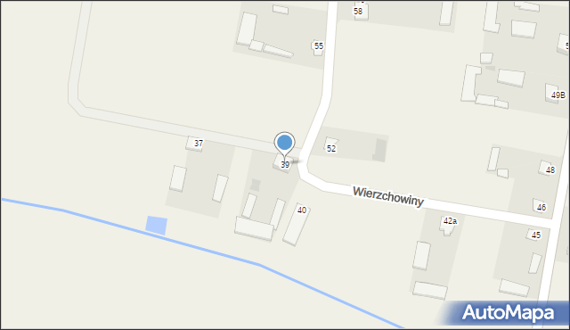 Wierzchowiny, Wierzchowiny, 39, mapa Wierzchowiny