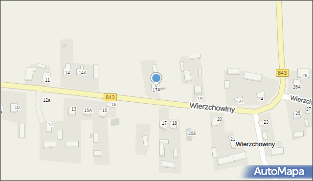 Wierzchowiny, Wierzchowiny, 17A, mapa Wierzchowiny