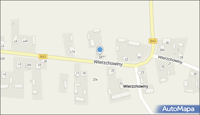 Wierzchowiny, Wierzchowiny, 19, mapa Wierzchowiny