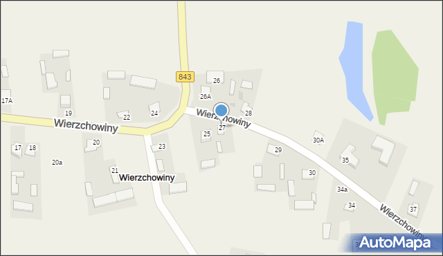 Wierzchowiny, Wierzchowiny, 27, mapa Wierzchowiny