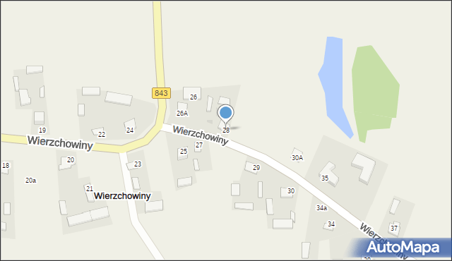 Wierzchowiny, Wierzchowiny, 28, mapa Wierzchowiny