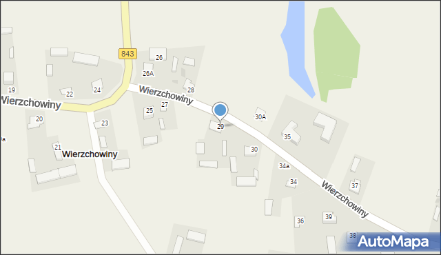 Wierzchowiny, Wierzchowiny, 29, mapa Wierzchowiny