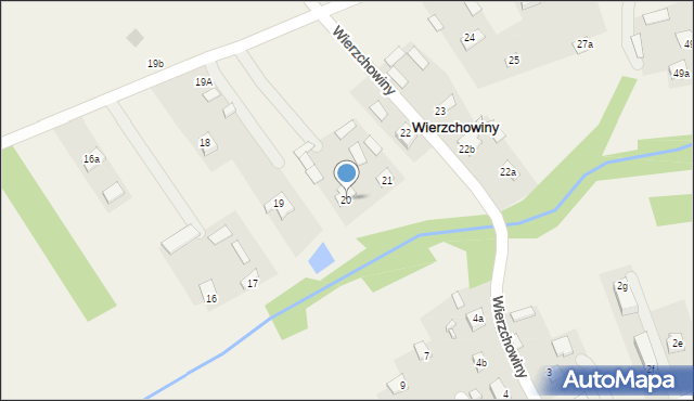 Wierzchowiny, Wierzchowiny, 20, mapa Wierzchowiny