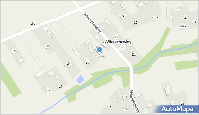 Wierzchowiny, Wierzchowiny, 21, mapa Wierzchowiny