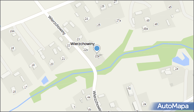 Wierzchowiny, Wierzchowiny, 22a, mapa Wierzchowiny