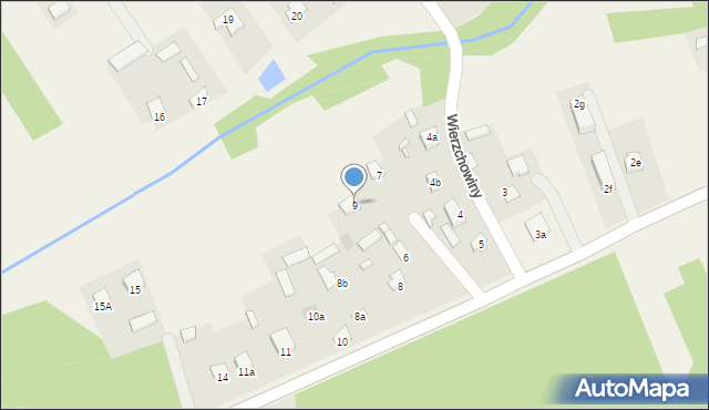 Wierzchowiny, Wierzchowiny, 9, mapa Wierzchowiny