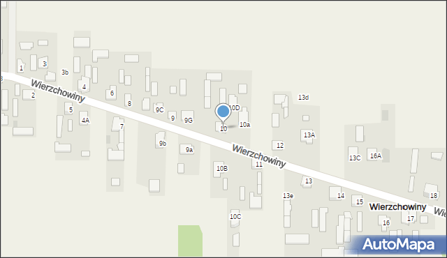 Wierzchowiny, Wierzchowiny, 10, mapa Wierzchowiny
