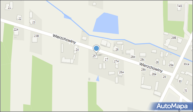 Wierzchowiny, Wierzchowiny, 25B, mapa Wierzchowiny