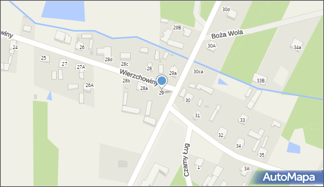 Wierzchowiny, Wierzchowiny, 29, mapa Wierzchowiny