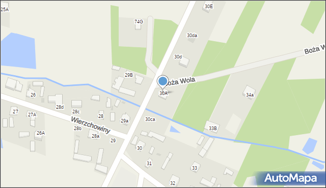 Wierzchowiny, Wierzchowiny, 30c, mapa Wierzchowiny