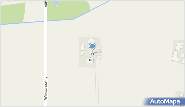 Wierzchowiny, Wierzchowiny, 66a, mapa Wierzchowiny