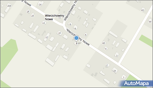 Wierzchowiny Nowe, Wierzchowiny Nowe, 6, mapa Wierzchowiny Nowe