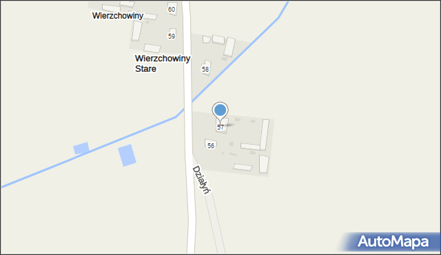 Wierzchowiny Stare, Wierzchowiny Stare, 57, mapa Wierzchowiny Stare