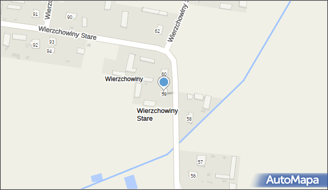 Wierzchowiny Stare, Wierzchowiny Stare, 59, mapa Wierzchowiny Stare