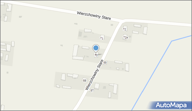 Wierzchowiny Stare, Wierzchowiny Stare, 70, mapa Wierzchowiny Stare