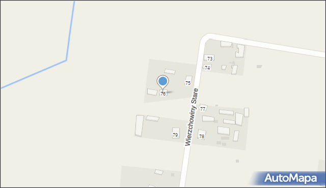 Wierzchowiny Stare, Wierzchowiny Stare, 76, mapa Wierzchowiny Stare