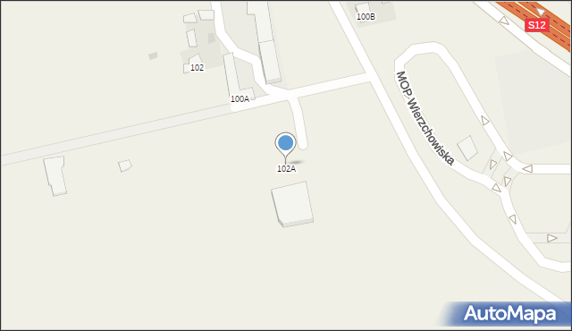 Wierzchowiska, Wierzchowiska Drugie, 102A, mapa Wierzchowiska