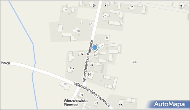 Wierzchowiska, Wierzchowiska Drugie, 33, mapa Wierzchowiska