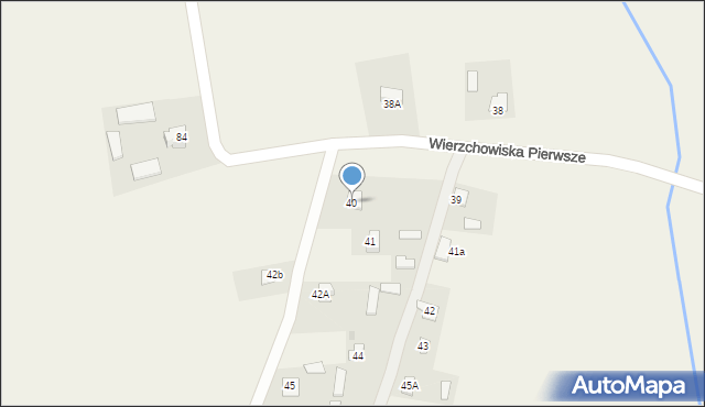 Wierzchowiska, Wierzchowiska Drugie, 40, mapa Wierzchowiska