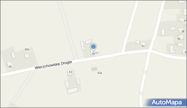 Wierzchowiska, Wierzchowiska Drugie, 62, mapa Wierzchowiska