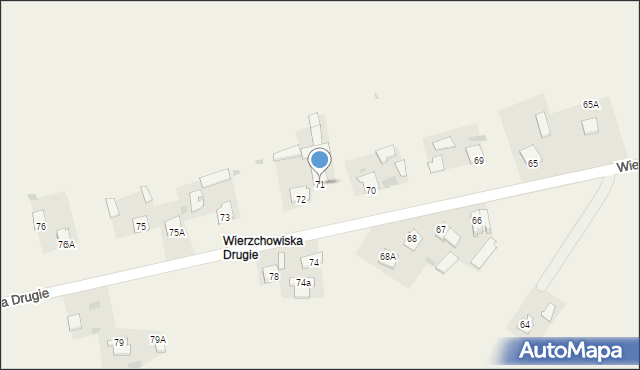 Wierzchowiska, Wierzchowiska Drugie, 71, mapa Wierzchowiska