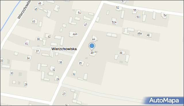 Wierzchowiska, Wierzchowiska Pierwsze, 40, mapa Wierzchowiska