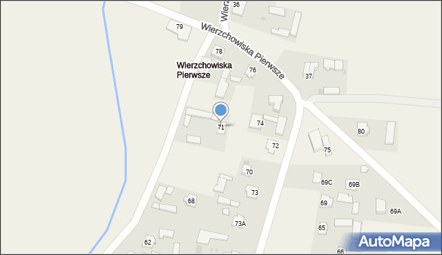 Wierzchowiska, Wierzchowiska Pierwsze, 71, mapa Wierzchowiska
