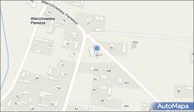 Wierzchowiska, Wierzchowiska Pierwsze, 75, mapa Wierzchowiska