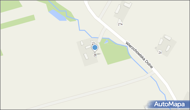 Wierzchowiska Dolne, Wierzchowiska Dolne, 26, mapa Wierzchowiska Dolne