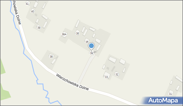 Wierzchowiska Dolne, Wierzchowiska Dolne, 34, mapa Wierzchowiska Dolne