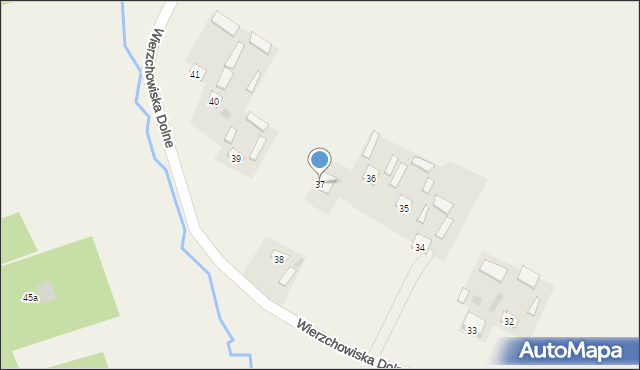 Wierzchowiska Dolne, Wierzchowiska Dolne, 37, mapa Wierzchowiska Dolne