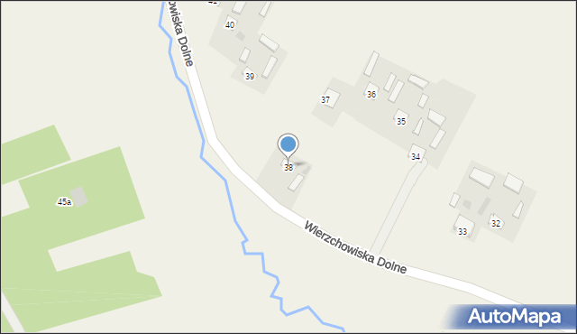 Wierzchowiska Dolne, Wierzchowiska Dolne, 38, mapa Wierzchowiska Dolne