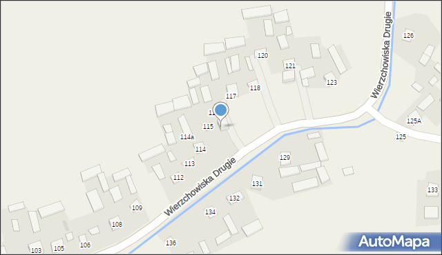 Wierzchowiska Drugie, Wierzchowiska Drugie, 116, mapa Wierzchowiska Drugie