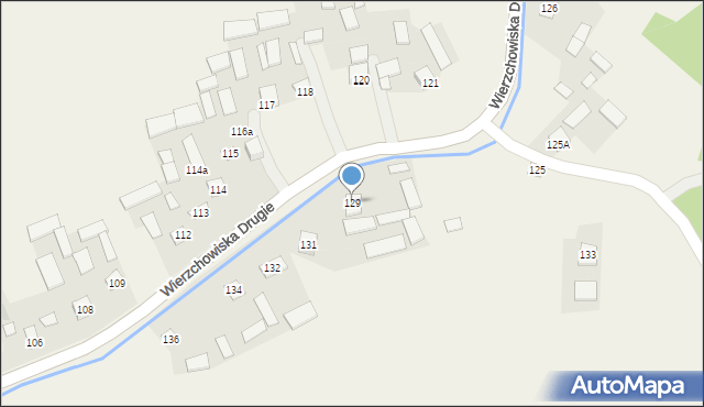 Wierzchowiska Drugie, Wierzchowiska Drugie, 129, mapa Wierzchowiska Drugie