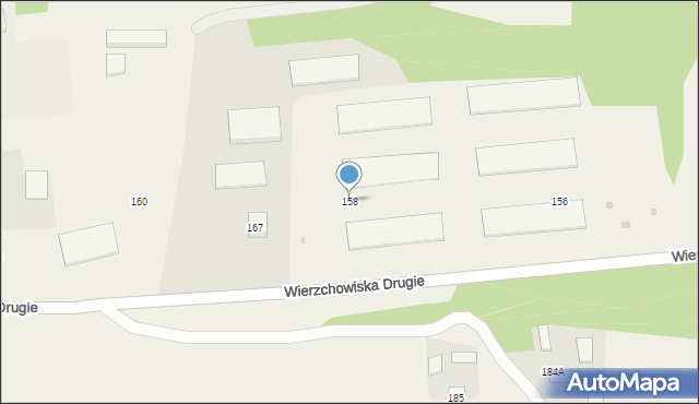 Wierzchowiska Drugie, Wierzchowiska Drugie, 158, mapa Wierzchowiska Drugie