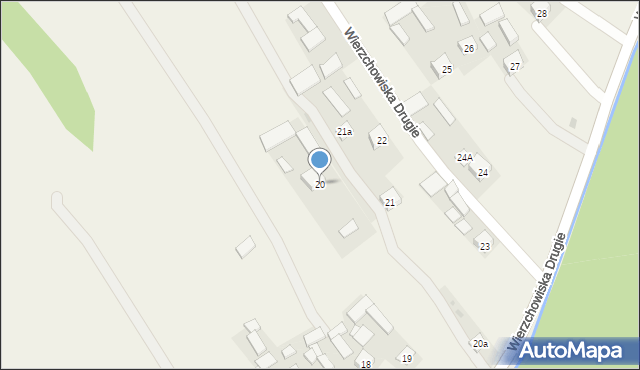 Wierzchowiska Drugie, Wierzchowiska Drugie, 20, mapa Wierzchowiska Drugie
