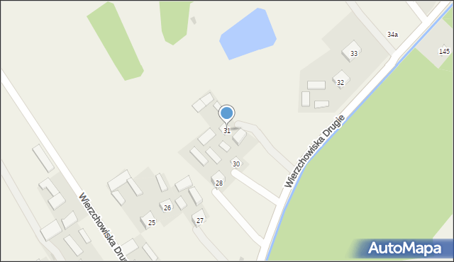 Wierzchowiska Drugie, Wierzchowiska Drugie, 31, mapa Wierzchowiska Drugie