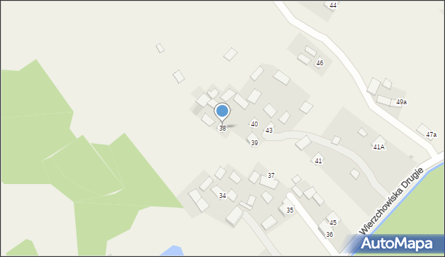 Wierzchowiska Drugie, Wierzchowiska Drugie, 38, mapa Wierzchowiska Drugie