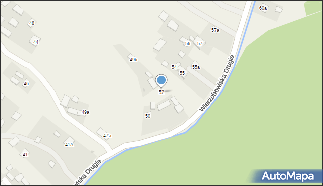 Wierzchowiska Drugie, Wierzchowiska Drugie, 52, mapa Wierzchowiska Drugie