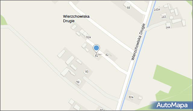 Wierzchowiska Drugie, Wierzchowiska Drugie, 61, mapa Wierzchowiska Drugie