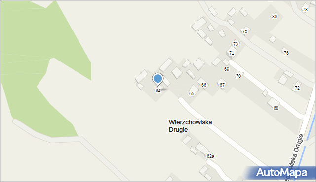 Wierzchowiska Drugie, Wierzchowiska Drugie, 64, mapa Wierzchowiska Drugie