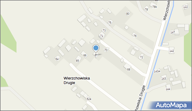 Wierzchowiska Drugie, Wierzchowiska Drugie, 67, mapa Wierzchowiska Drugie