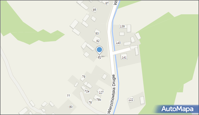 Wierzchowiska Drugie, Wierzchowiska Drugie, 81, mapa Wierzchowiska Drugie