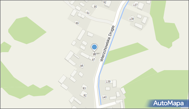Wierzchowiska Drugie, Wierzchowiska Drugie, 86, mapa Wierzchowiska Drugie