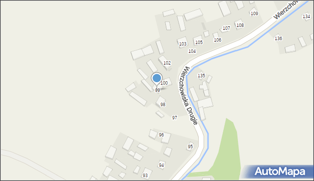Wierzchowiska Drugie, Wierzchowiska Drugie, 99, mapa Wierzchowiska Drugie