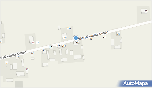 Wierzchowiska Drugie, Wierzchowiska Drugie, 21, mapa Wierzchowiska Drugie