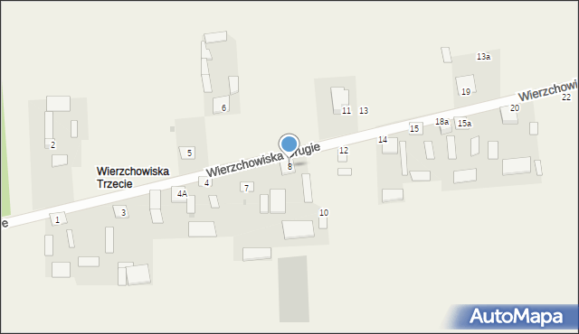 Wierzchowiska Drugie, Wierzchowiska Drugie, 8, mapa Wierzchowiska Drugie